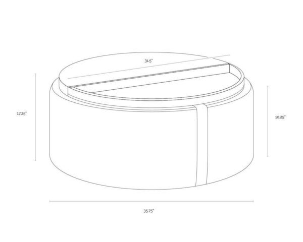 Borelli Wheeled Storage Ottoman