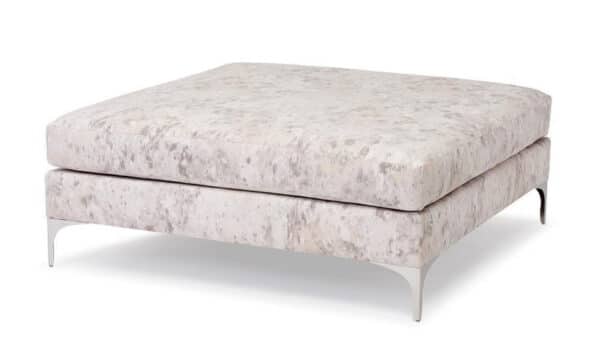 Lauren Chrome Square Ottoman
