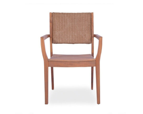 Teak Loom Back Dining Armchair
