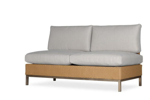 Elements Armless Settee with Loom Back