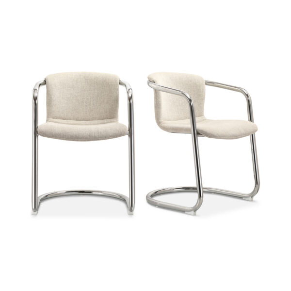 Freeman Chrome Frame Dining Chairs, Set of 2