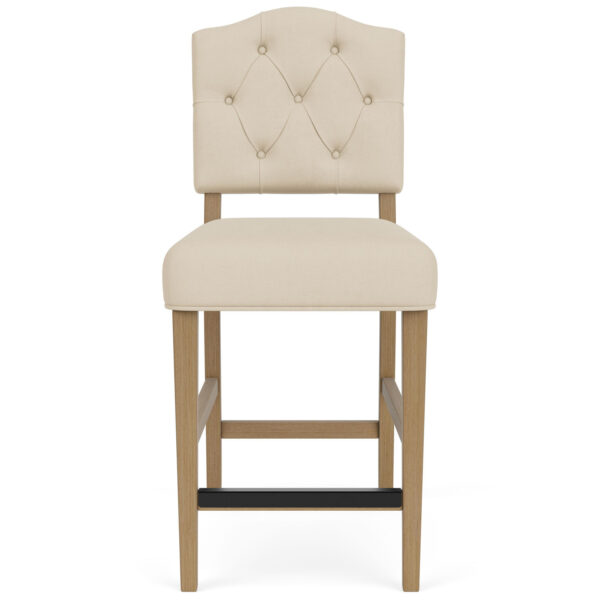 Mix-N-Match Button Tufted Upholstered Counter Stool