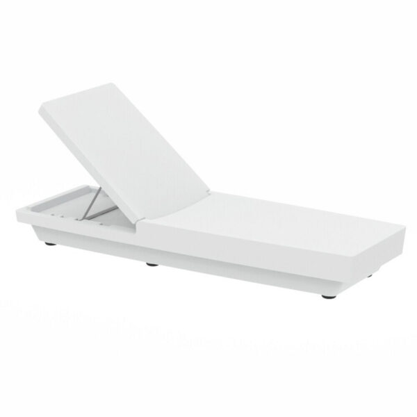 Curve Armless Adjustable Chaise Lounge with Pad