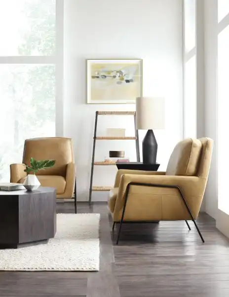 Amette Metal Frame Club Chair - Ankur Sand, Black