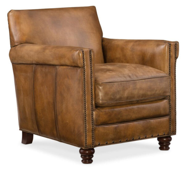 Potter Club Chair - Batiste Sepia, Natchez Brown