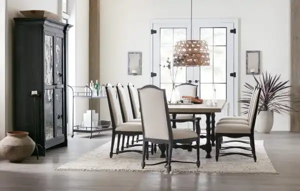 Ciao Bella Upholstered Back Arm + Side Chair, Qty of 2