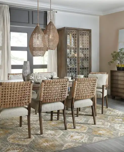 Woven Back Arm + Side Chair, Qty of 2