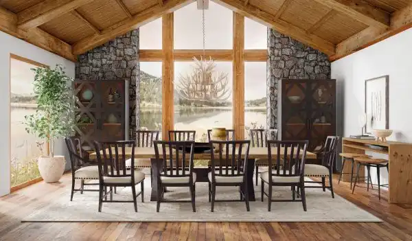 Big Sky Arm + Side Chair, Qty of 2 - Charred Timber, Arm Chair