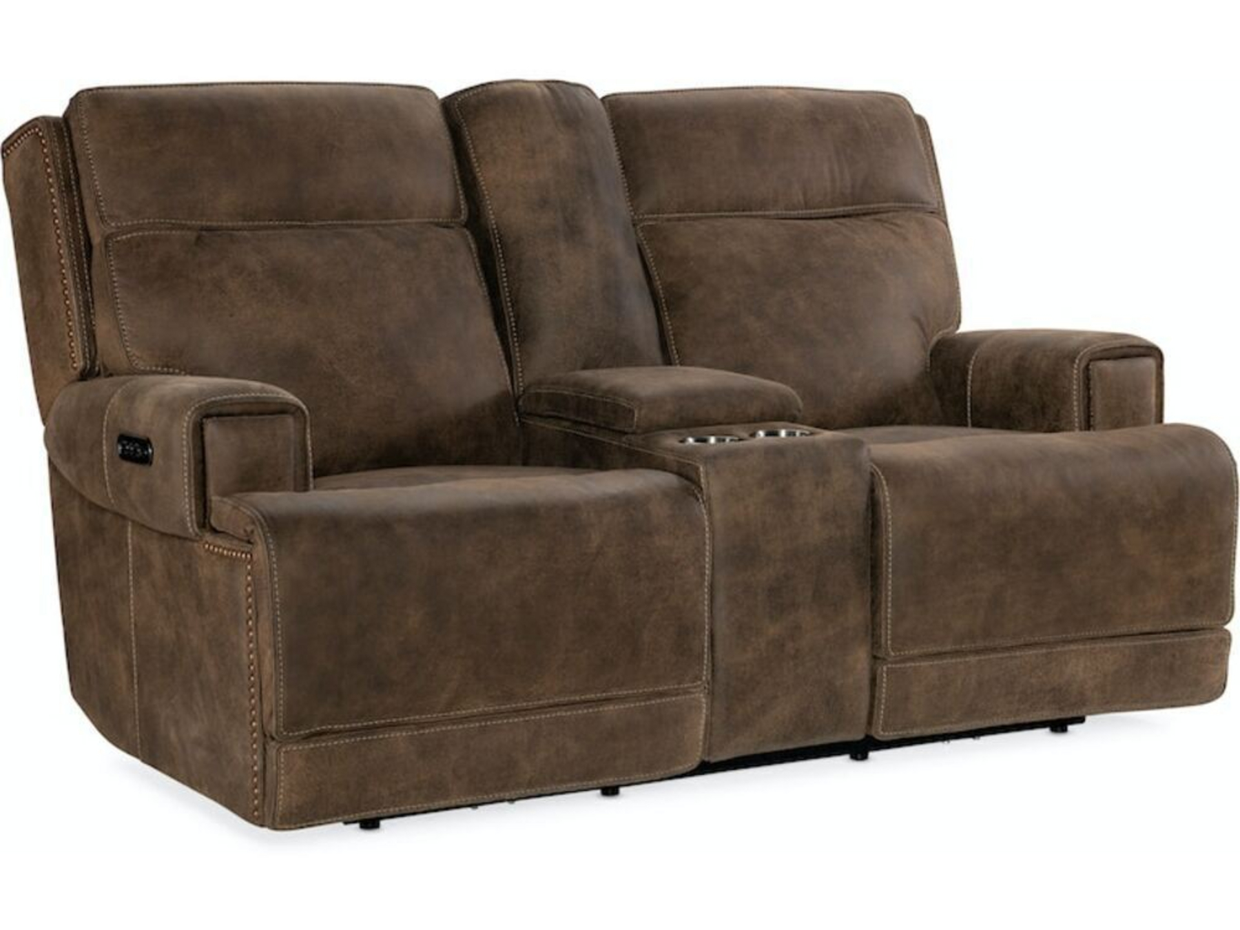 Wheeler Console Loveseat w/ Power Recline & Hdrst