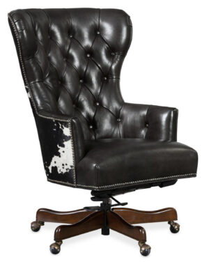 Katherine Executive Swivel Tilt Chair - Legendary Graphite, Black & White, Dark Natchez Brown