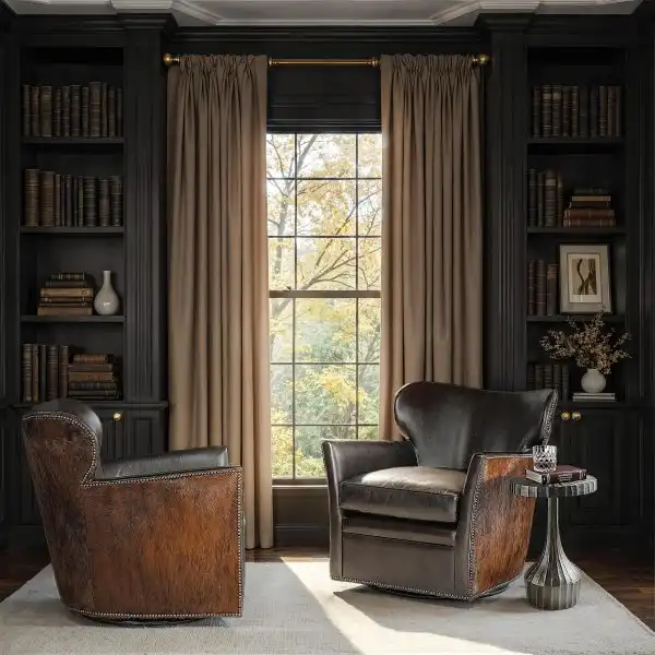 Kato Leather Swivel Chair