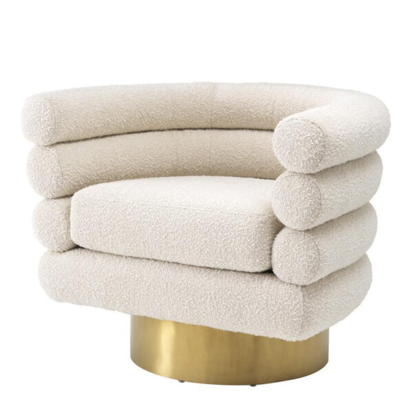 Maguire Swivel Chair - Boucle Cream