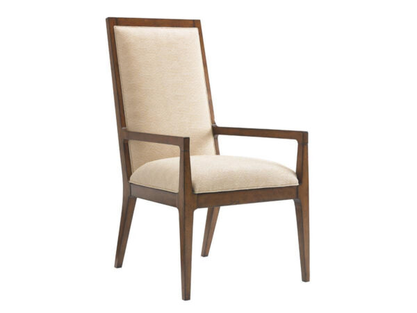 Natori Slat Back Dining Chair - With Arm, Sebana, Cresting Waves