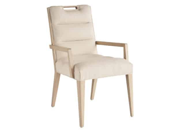 Aiden Channeled Upholstered Dining Arm + Side Chair