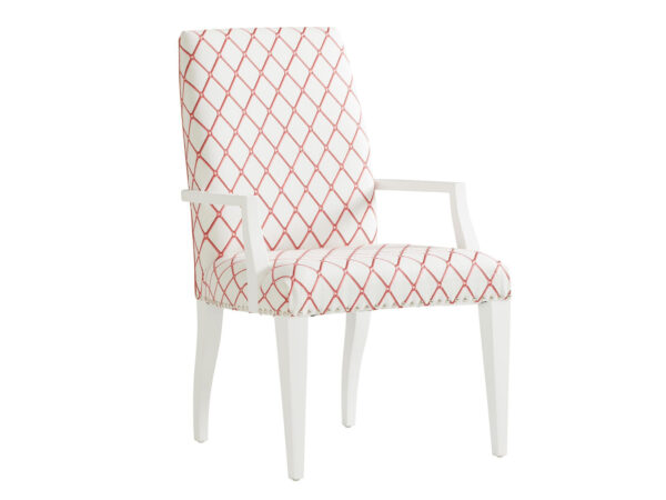 Darien Upholstered Armchair - With Arm, Alabaster, Custom Upholstery