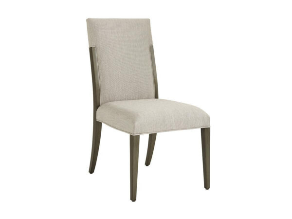 Saverne Upholstered Side Chair - Armless Chair, Platinum, Marsala