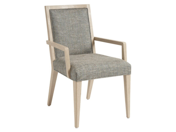 Nicholas Upholstered Dining Chair - With Arm, Sand Drift, Custom Upholstery