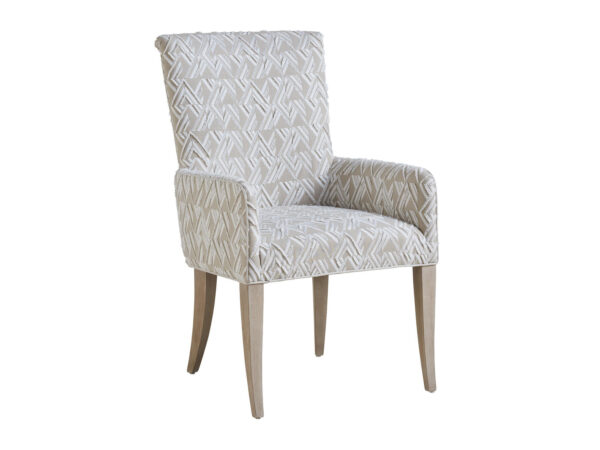 Serra Upholstered Dining Chair - With Arm, Dune, Customizable