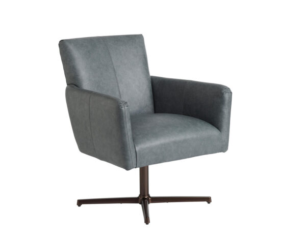 Brooks Swivel Chair - Bronze, Leather
