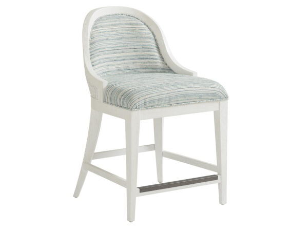 Lantana Bar and Counter Stool - Counter, Caribbean Sands, Custom Upholstery
