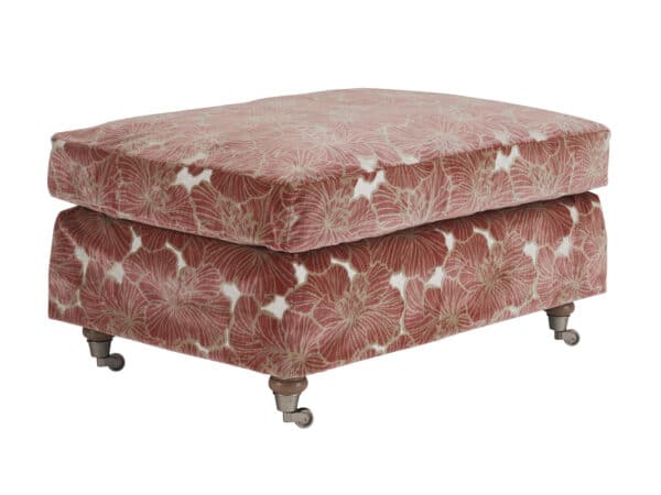 Athos Ottoman with Pewter Casters