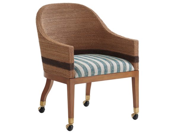 Dorian Woven ArmChair with Casters