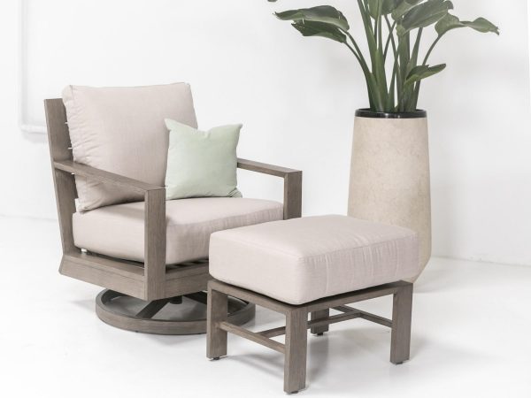 Stocked Laguna Ottoman