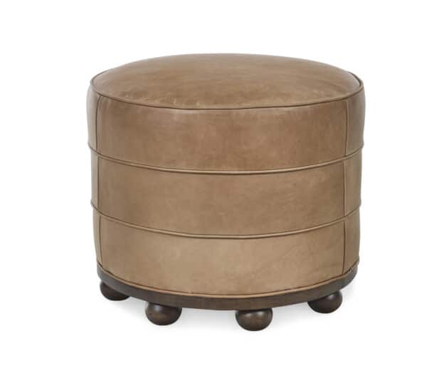 Rosalie Leather Ottoman