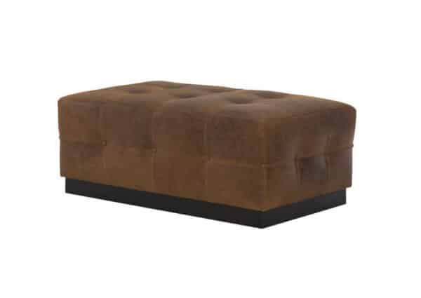 Avenue Leather Ottoman
