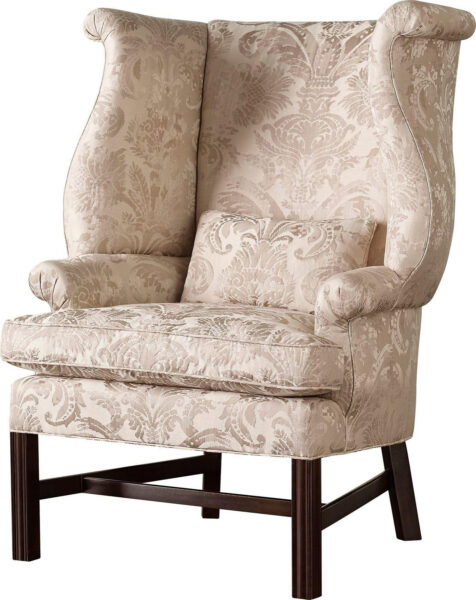 Chippendale Scrolled Wing Chair