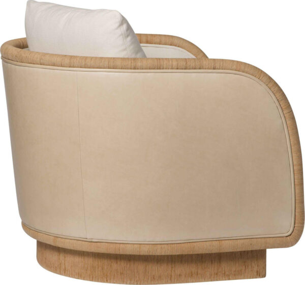 Coastal Upholstered Swivel Lounge Chair