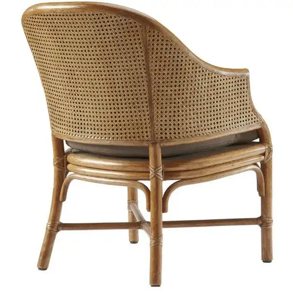 Caned Toboggan Armchair with Uph Back