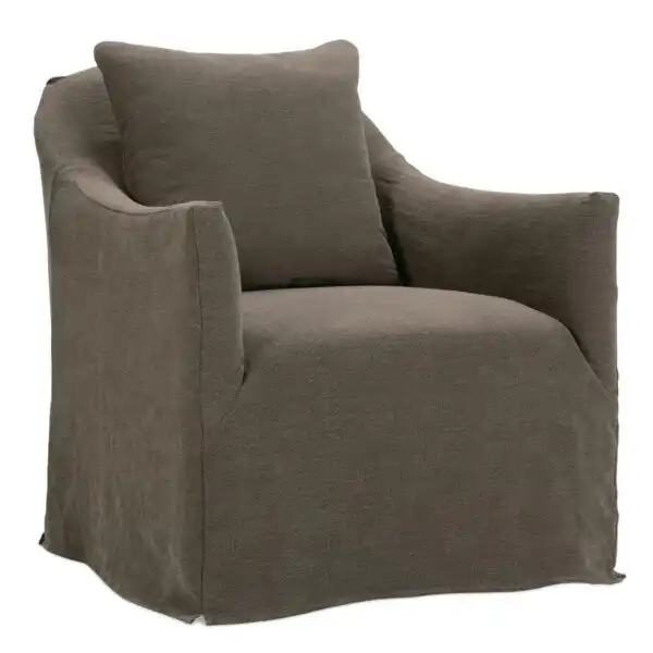 Noel Slipcovered Swivel Chair
