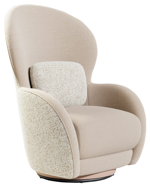Gem Iconic Upholstered Swivel Chair