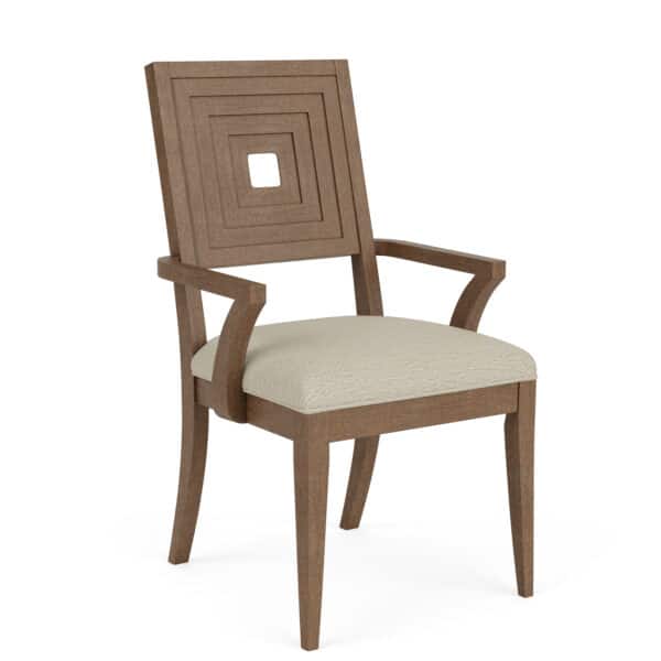 Cascade Upholstered Wood Back Arm + Side Chair