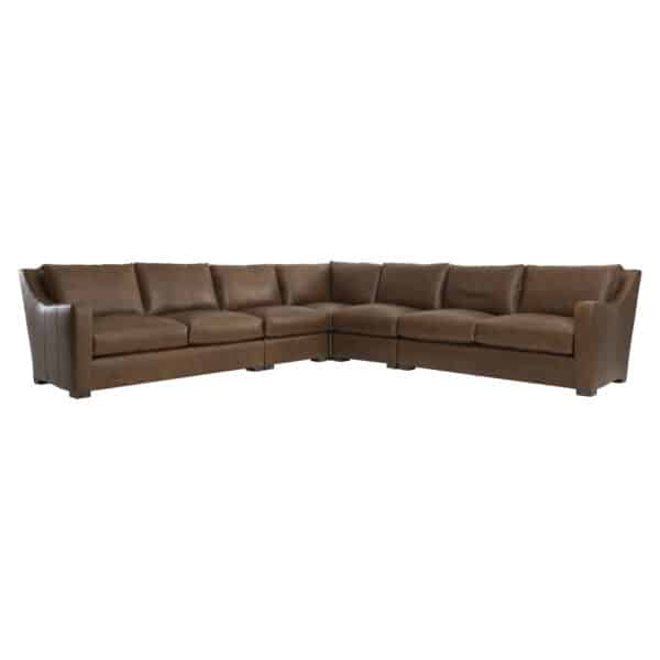 Ventura Leather 5 Piece Sectional