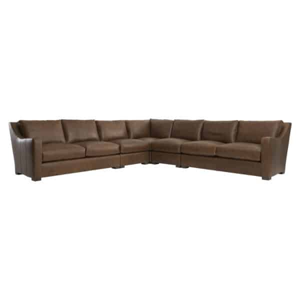 Ventura Leather 5 Piece Sectional