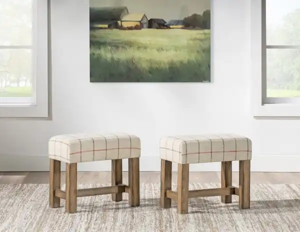 Vintage Market Upholstered Stool