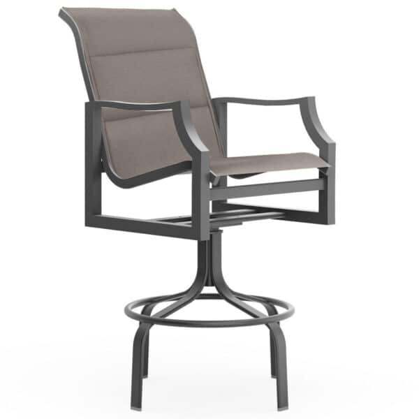 Nico Low Back Padded Sling Swivel Bar + Counter Stool