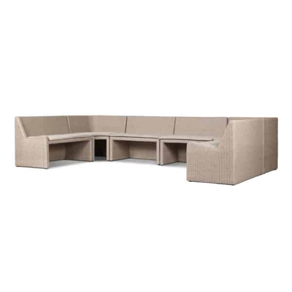 Senna Outdoor U-Shape Dining Banquette