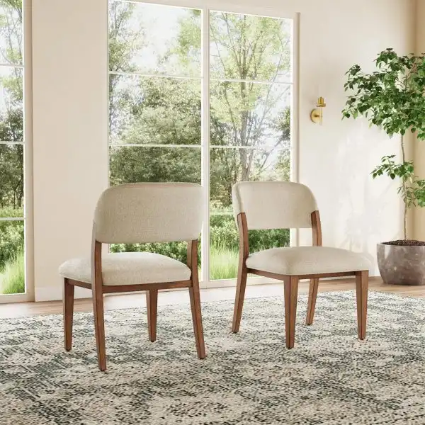 Lyra Upholstered Barrel Chairs, Set of 2