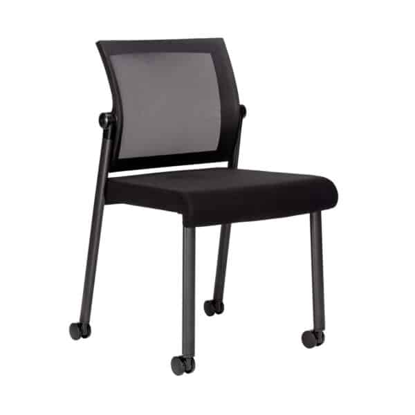 Oslo Mesh-Back Armless Stacking Guest Chair