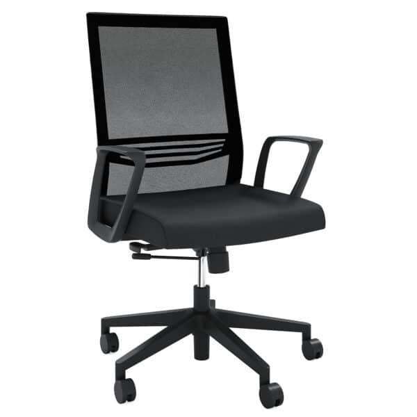 Oslo Mid-Back Mesh Conference Chair with Fixed Arms