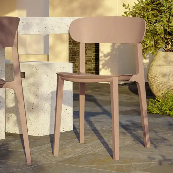 Spencer Eco-Friendly Outdoor Stacking Chair, Set of 4