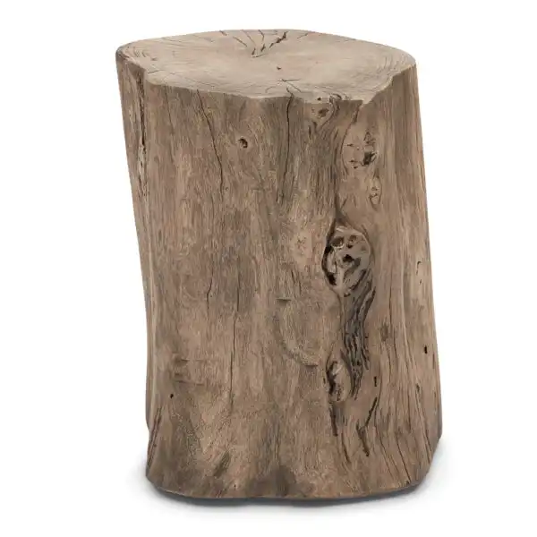 Brooks Solid Wood Stump Accent Stool