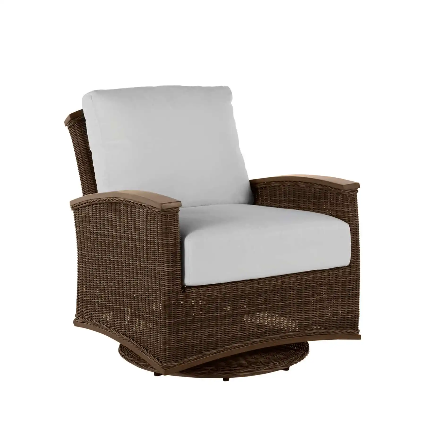 Astoria Woven Chair - Raffia, Oak, Swivel Glide