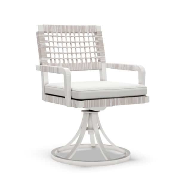 Seabrook Swivel Rocker Dining Armchair with Cushion