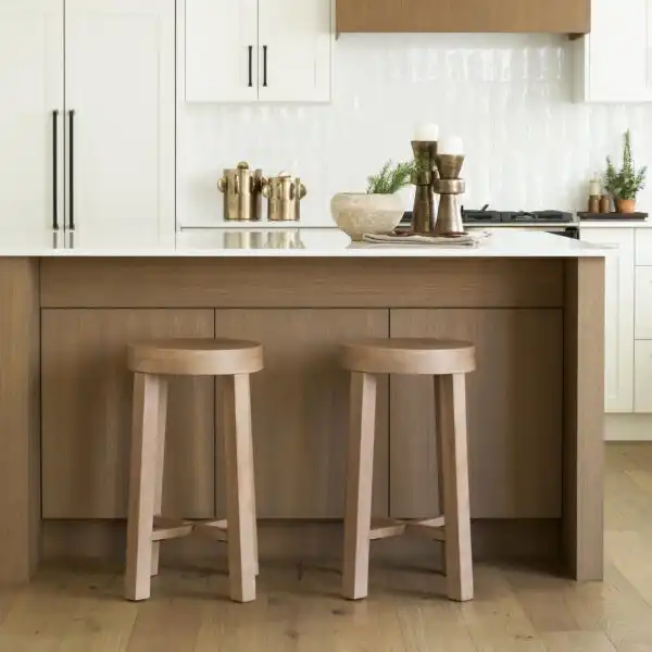 Brahma Wood Seat Counter Stool