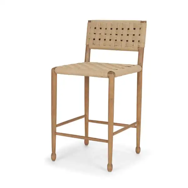 Brinley Paper Rope Seat Counter Stool
