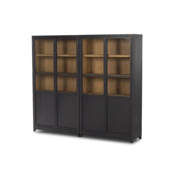 Millie Panel Glass Door Double Cabinet